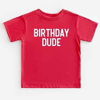 Birthday Dude Bold - Toddler Short Sleeve Graphic T-Shirt