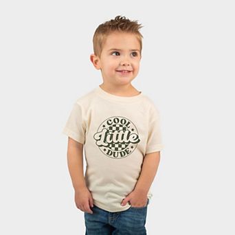 Cool Little Dude Checkered - Toddler Short Sleeve Graphic T-Shirt