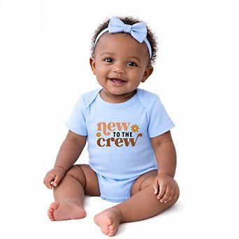 Boho New To The Crew - Infant Short Sleeve Graphic Bodysuit