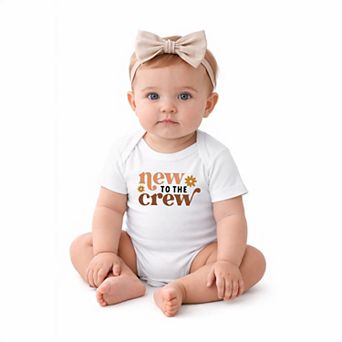 Boho New To The Crew - Infant Short Sleeve Graphic Bodysuit