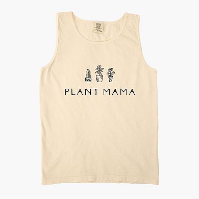 Plant Mama - Women's Garment Dyed Graphic Tank Top