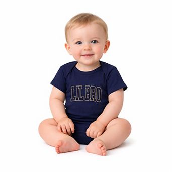 Lil Bro Varsity Outline - Infant Short Sleeve Graphic Bodysuit