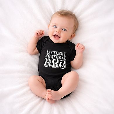 Littlest Football Bro - Infant Short Sleeve Graphic Bodysuit