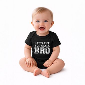 Littlest Football Bro - Infant Short Sleeve Graphic Bodysuit