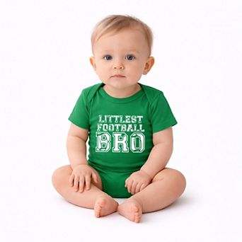 Littlest Football Bro - Infant Short Sleeve Graphic Bodysuit