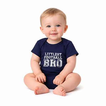 Littlest Football Bro - Infant Short Sleeve Graphic Bodysuit