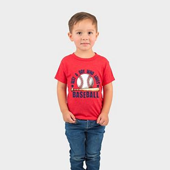 Just A Boy Who Loves Baseball - Toddler Short Sleeve Graphic T-Shirt