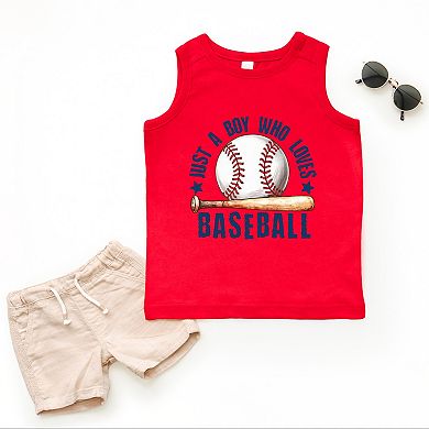 Just A Boy Who Loves Baseball - Toddler Graphic Tank