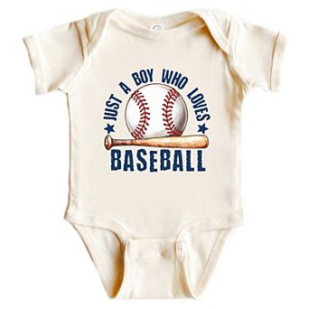 Just A Boy Who Loves Baseball - Infant Short Sleeve Graphic Bodysuit