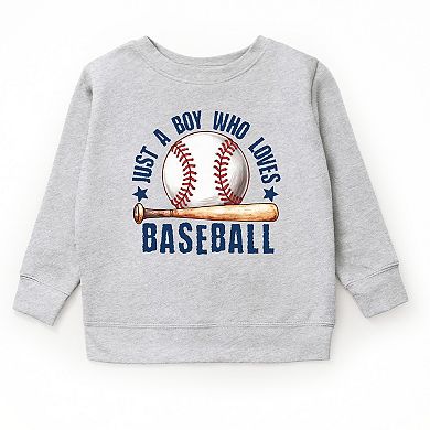 Just A Boy Who Loves Baseball - Youth Graphic Sweatshirt