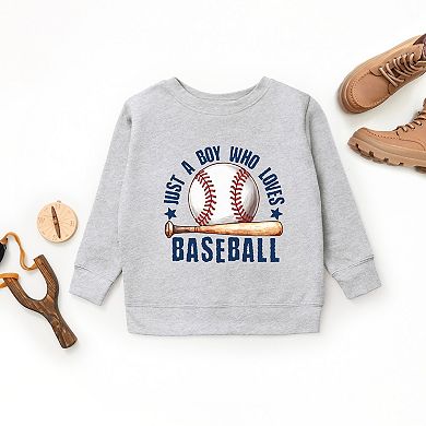 Just A Boy Who Loves Baseball - Youth Graphic Sweatshirt