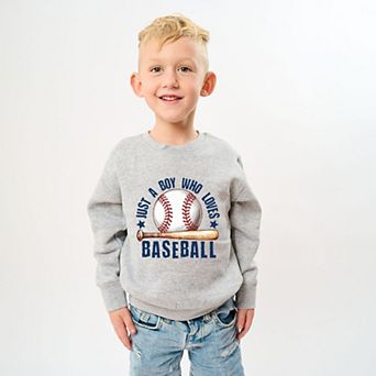 Just A Boy Who Loves Baseball - Youth Graphic Sweatshirt