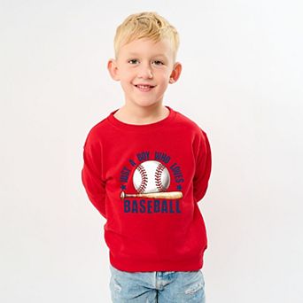 Just A Boy Who Loves Baseball - Youth Graphic Sweatshirt