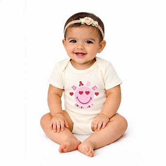 SmileyWorld Babe Smile - Infant Short Sleeve Graphic Bodysuit