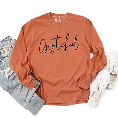Simply Sage Market Grateful Heart Garment Dyed Long Sleeve