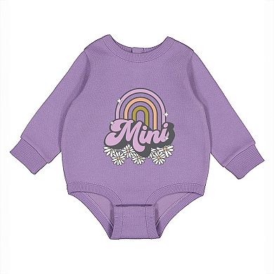 Mini Rainbow Flowers - Infant Fleece BodySuit
