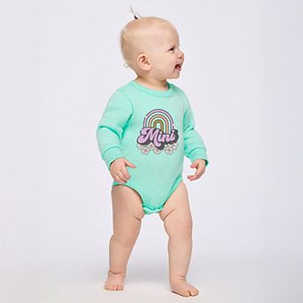 Mini Rainbow Flowers - Infant Fleece BodySuit