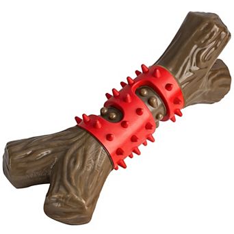 FrienHund Dual Texture for Aggressive Chewers Beef Flavor Nylon & Rubber Chew Dog Toy, 1 count