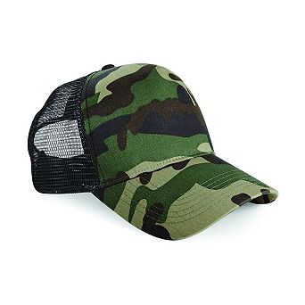 Beechfield Retro Camouflage Snapback Trucker Cap