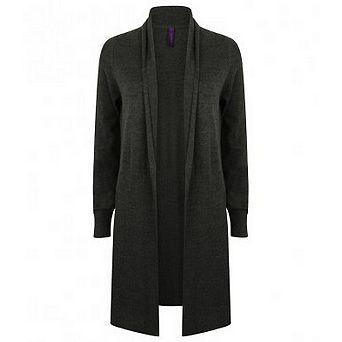Henbury Womens/Ladies Long Line Open Cardigan