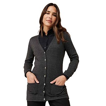 Henbury Womens/Ladies Cotton Acrylic V Neck Cardigan