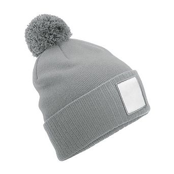 Beechfield Pom Pom Appliqué Patch Beanie