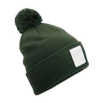 Beechfield Pom Pom Appliqué Patch Beanie