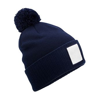 Beechfield Pom Pom Appliqué Patch Beanie