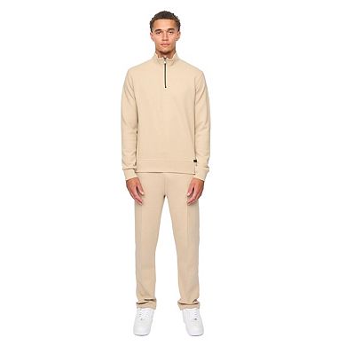 Duck and Cover Mens Slellmoore Quarter Zip Sweatshirt