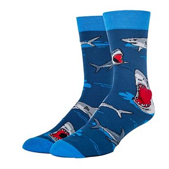 Men's Crew Socks-Shark Love