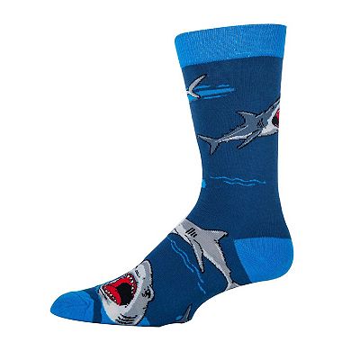 Men's Crew Socks-Shark Love