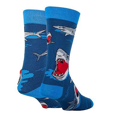Men's Crew Socks-Shark Love