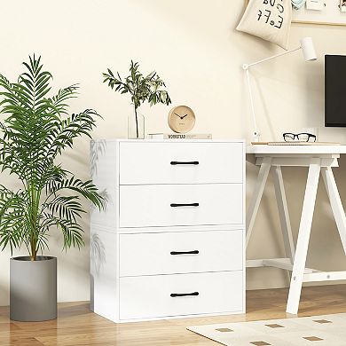 Costway 2-Drawer Dresser Stackable Horizontal Storage Organizer w/Handles