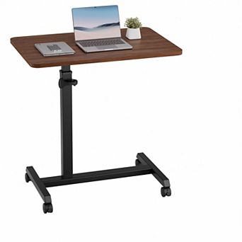 Foldable Mobile Rolling Laptop PC Table with Lockable Casters