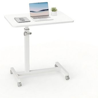 Foldable Mobile Rolling Laptop PC Table with Lockable Casters
