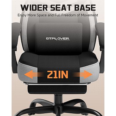 Big & Tall Computer Chair with Footrest and Lumbar Support for Adults