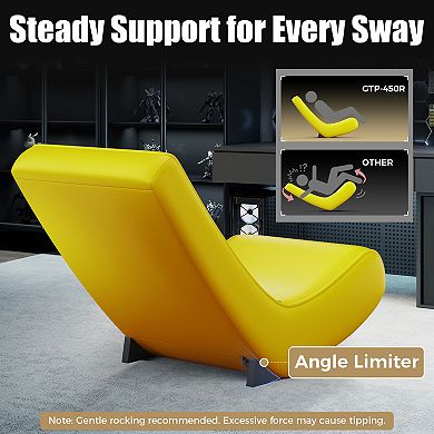 Gaming Floor Rocking Chair with Angle Limiter