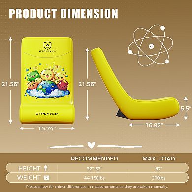 Gaming Floor Rocking Chair with Angle Limiter