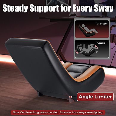 Floor Rocker Gaming Chair, Adjustable Angle Limiter