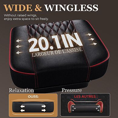Big and Tall Gaming Chair with 4.4in Thick Cushion and Footrest