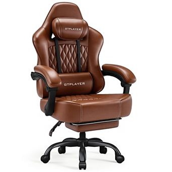 Big and Tall Gaming Chair with 4.4 in Thick Cushion and Footrest