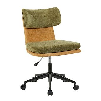 Small Vanity Chair, Adjustable Swivel Accent Chair with Wheels for Home Office