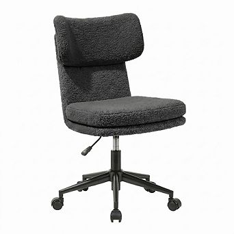 Small Vanity Chair, Adjustable Swivel Accent Chair with Wheels for Home Office