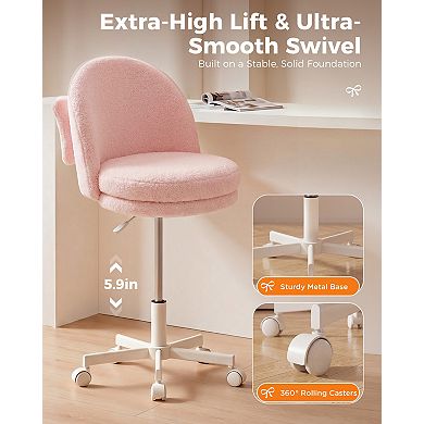 CloudRest Pro Vanity Chair with Bow Lumbar Pillow