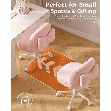 CloudRest Pro Vanity Chair with Bow Lumbar Pillow