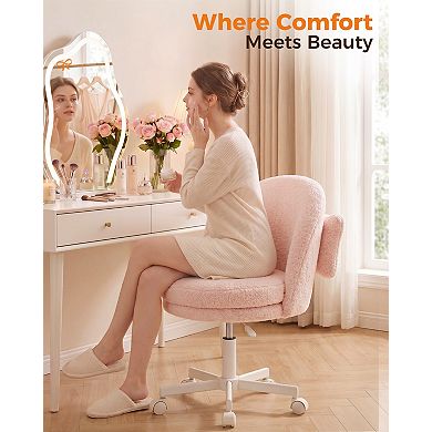 CloudRest Pro Vanity Chair with Bow Lumbar Pillow