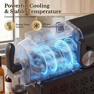 Slushy Machine 5-in-1 Versatile Frozen Drink Maker, Digital Temp Control, No Ice Needed