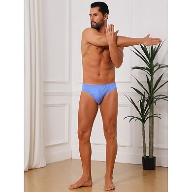 Men's 4 Pack Printed Triangle Underwear Regular Rise Soft Breathable Daily Boxer Briefs