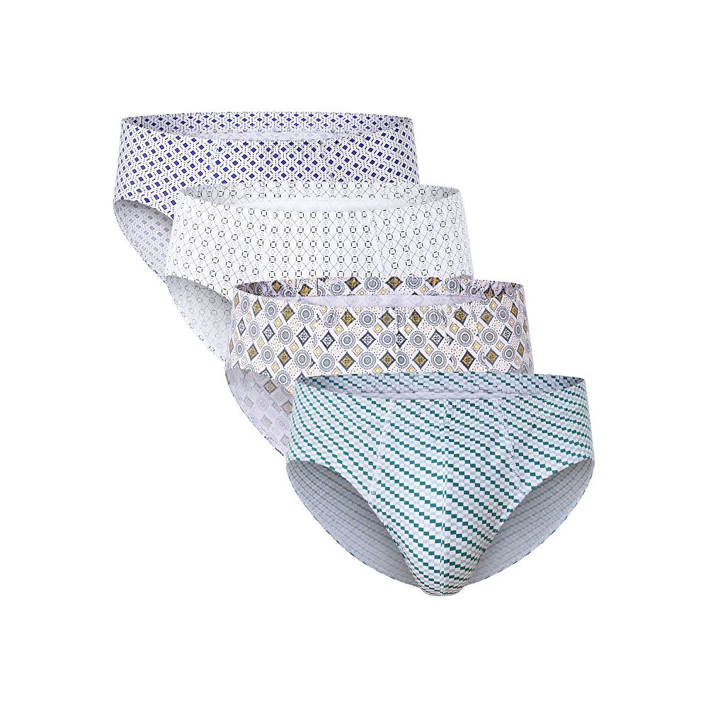Men's 4 Pack Printed Triangle Underwear Regular Rise Soft Breathable ...