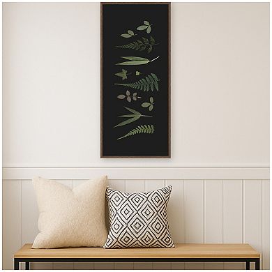 Botanical Leaf Study Panel by Stephanie Klatt Framed Canvas Wall Art Print